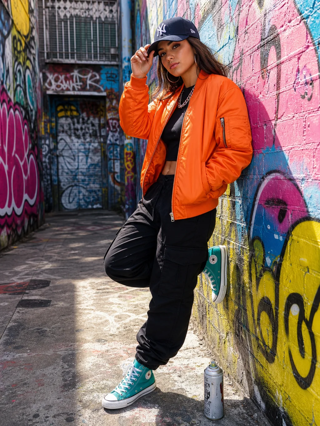 Maya Chen wearing Nova Pop Cropped Utility Jacket
