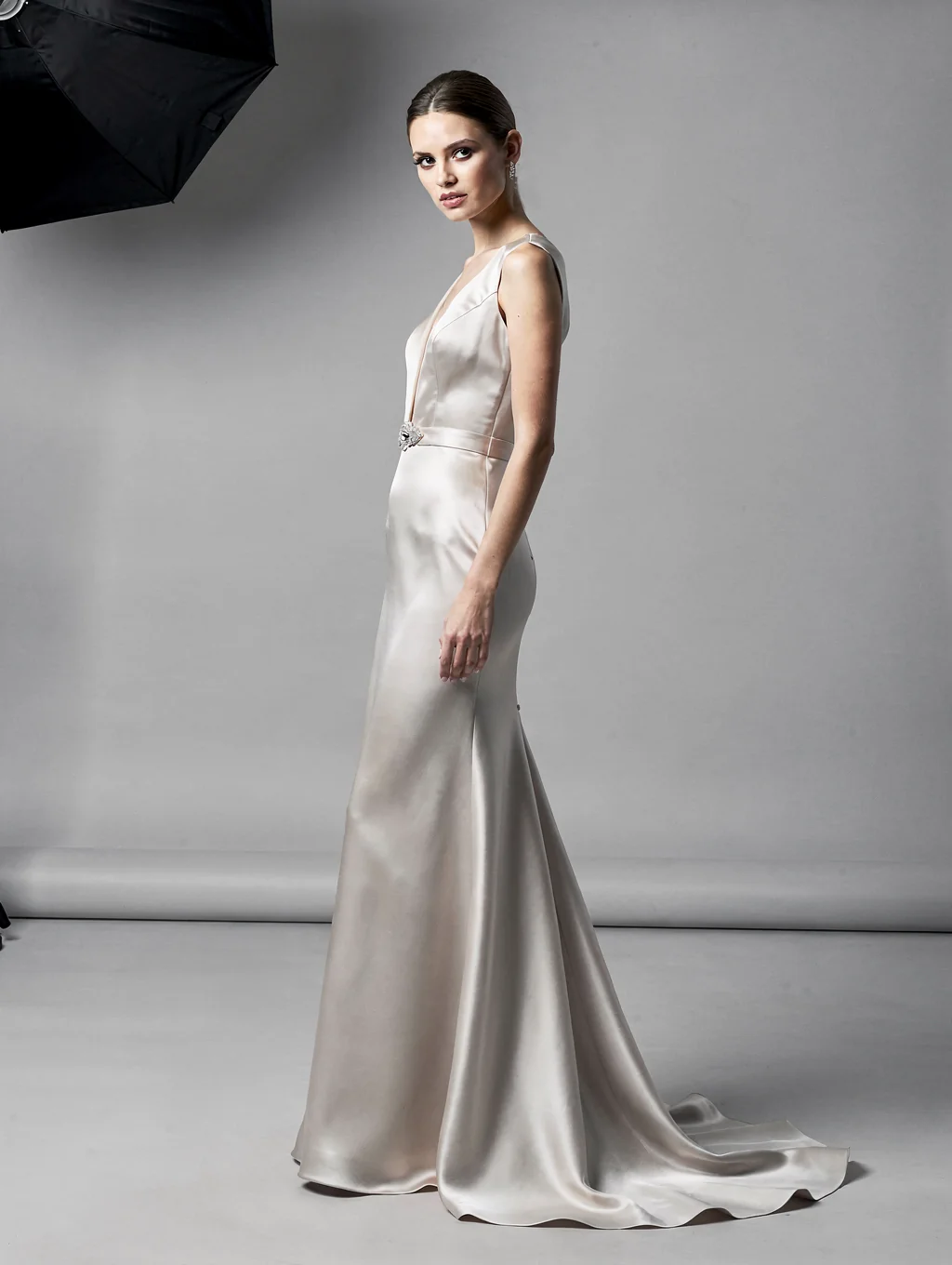 Zephyr Asymmetric Draped Blouse back view