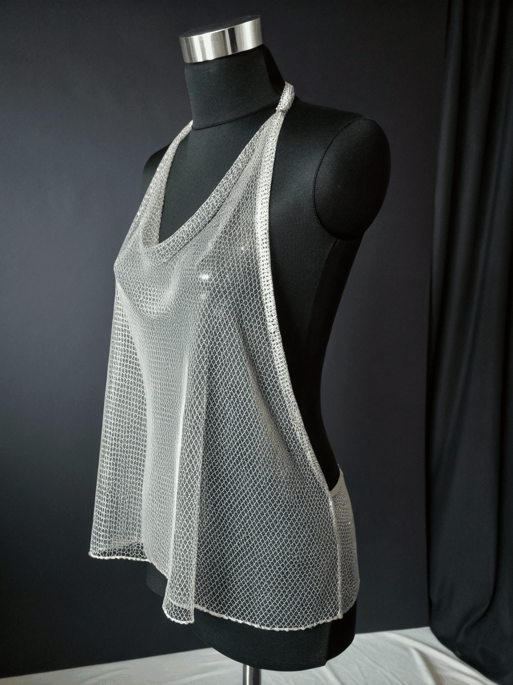 Nova Metallic Sheer Top back view